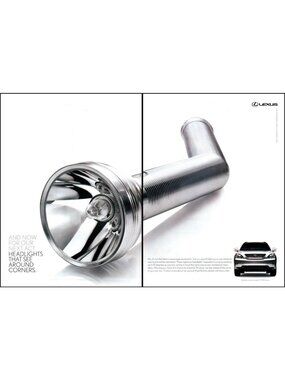 2006 Lexus RX Adaptive Headlights 2 Page Vintage Print Ad Man Cave Wall Art